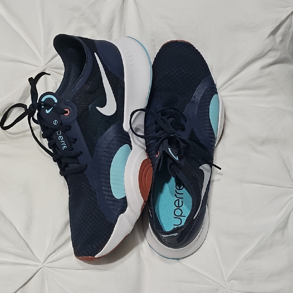 Nike Dark Blue and White Running Shoes
